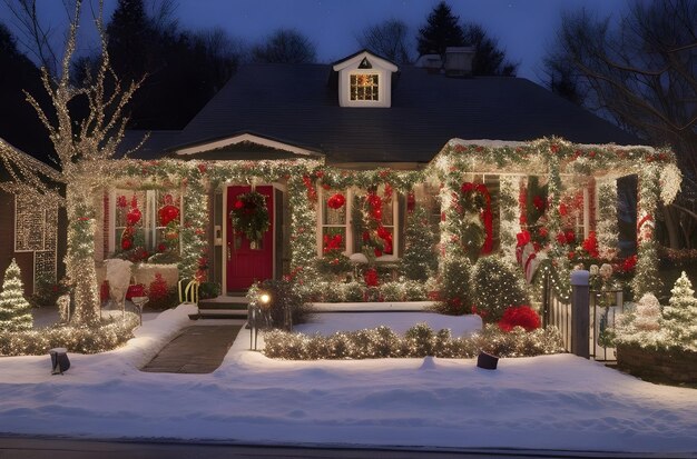 Maisons décorées de Noël