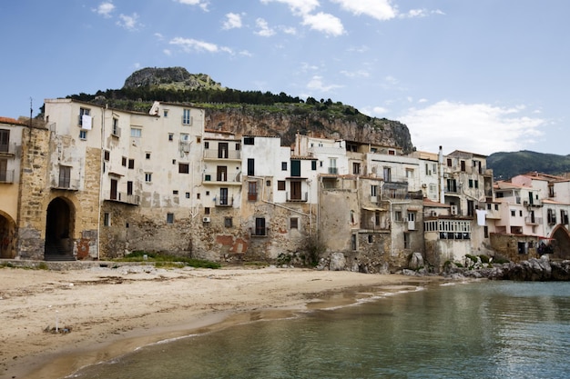 Maisons historiques, Cefalu, Sicile, Italie