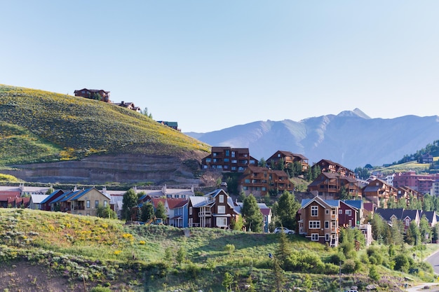 Maisons de montagne à Crested Butte, Colorado.