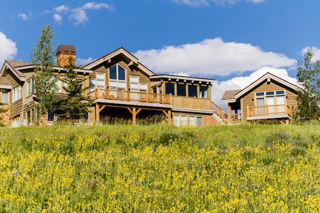 Maisons de montagne à Crested Butte, Colorado.