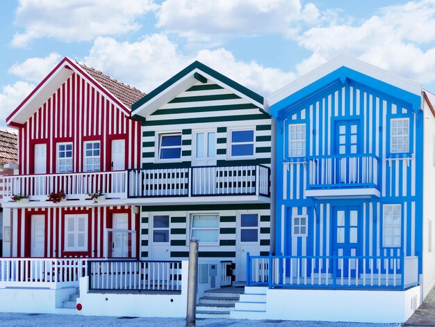 Maisons rayées à Costa Nova Aveiro