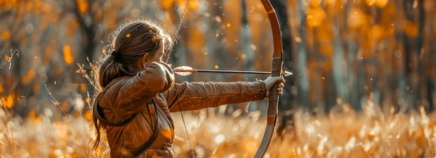 Photo la maîtrise de l'art du tir à l'arc un guide pour la chasse avec un arc composé