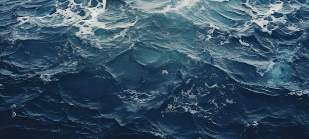 La majesté des océans tourbillonnant la texture de la mer bleue profonde