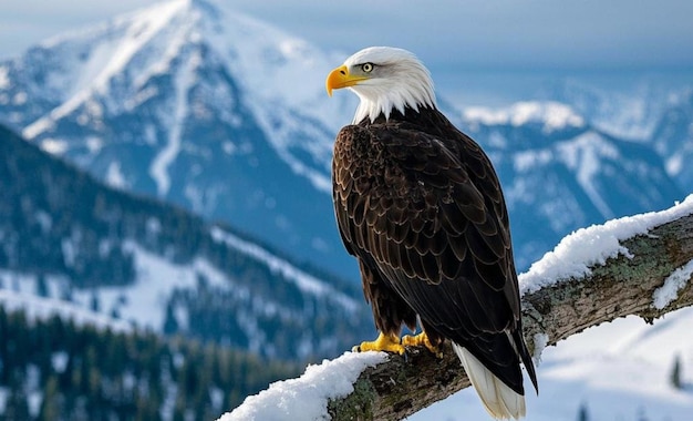 Majestic Bald Eagle in Winter