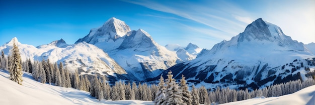 Majestic Elevation Sommets enneigés des Alpes suisses