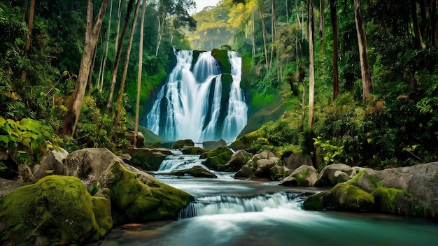 La majestueuse cascade de La Paz au milieu d'une forêt luxuriante à Cinchona, en Costa Rica