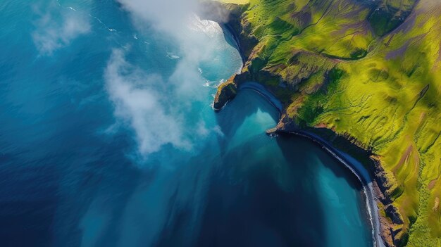 La majestueuse vue aérienne de la Terre révèle la beauté des paysages naturels