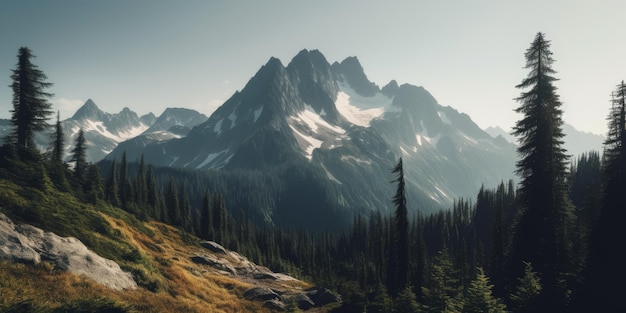 Majestueuses montagnes du nord-ouest du Pacifique