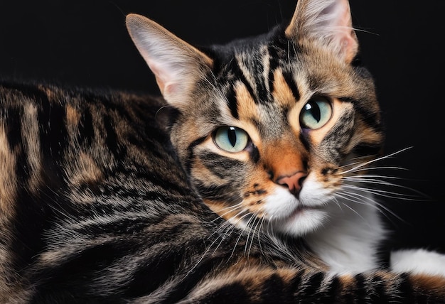 Un majestueux chat du Bengale aux yeux perçants