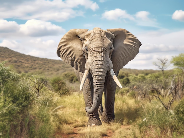 Majestueux éléphant d'Afrique en safari