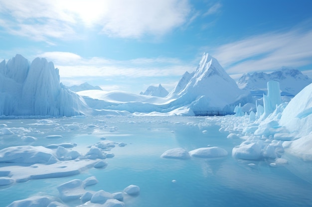 Les majestueux glaciers de l'Antarctique