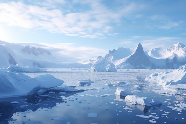 Les majestueux glaciers de l'Antarctique