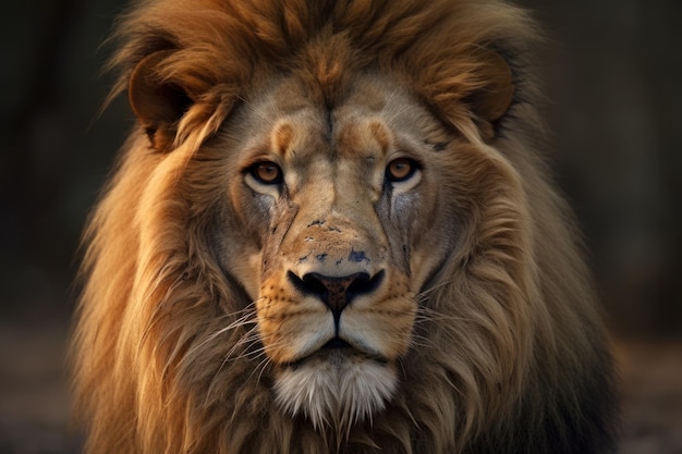 Le majestueux lion qui erre dans la savane africaine, un puissant symbole de la faune