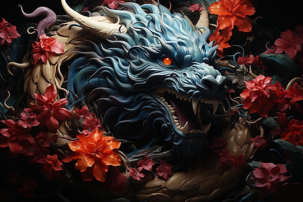 Le majestueux palais impérial, les dragons traditionnels chinois.