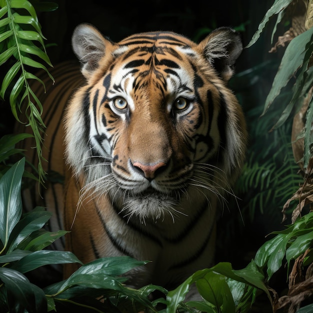 Le majestueux tigre du Bengale dans la jungle énigmatique