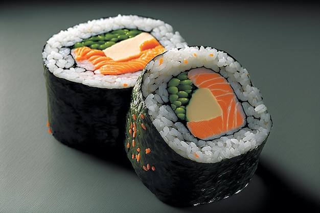 maki sushi roll avec un bon éclairage photographie