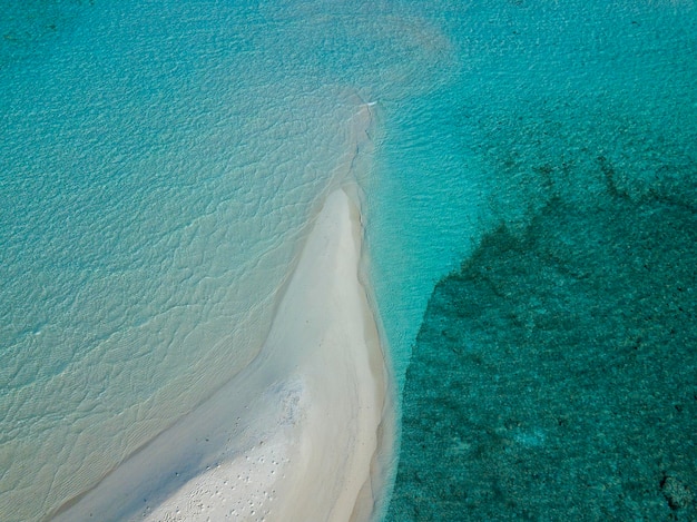 Maldives vue aérienne panorama paysage plage de sable