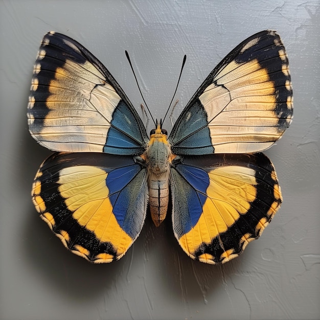 Photo le mâle du papillon marmon bleu