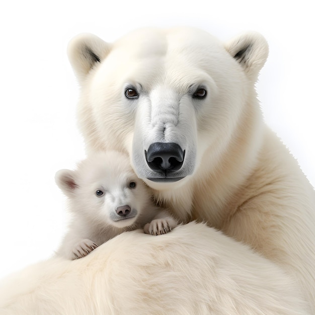 maman ours polaire, faune arctique