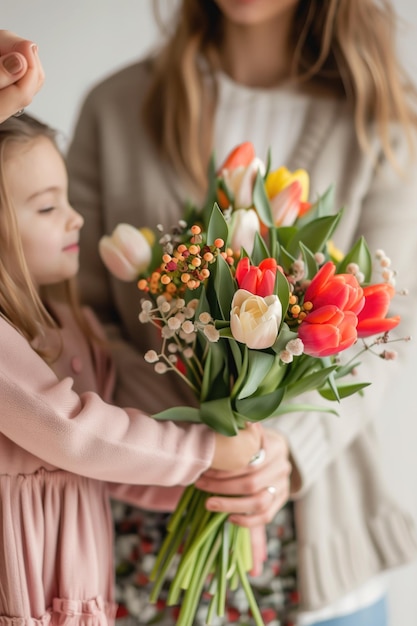 Maman et son enfant sont heureux.