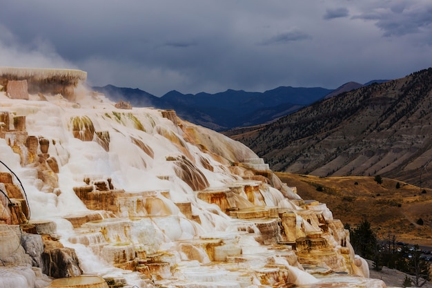 Mammoth Hot Springs à Yellowstone NP, États-Unis