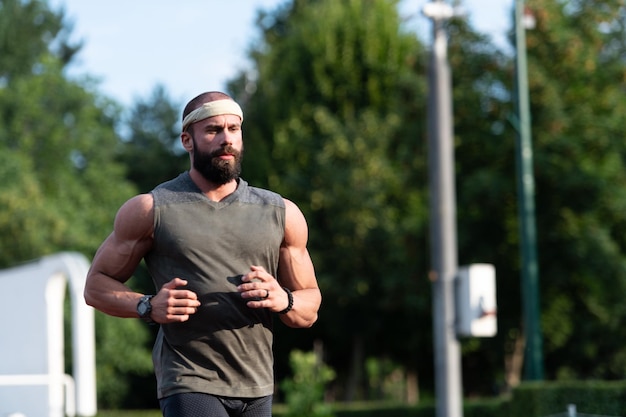 Man Run formation à l'extérieur