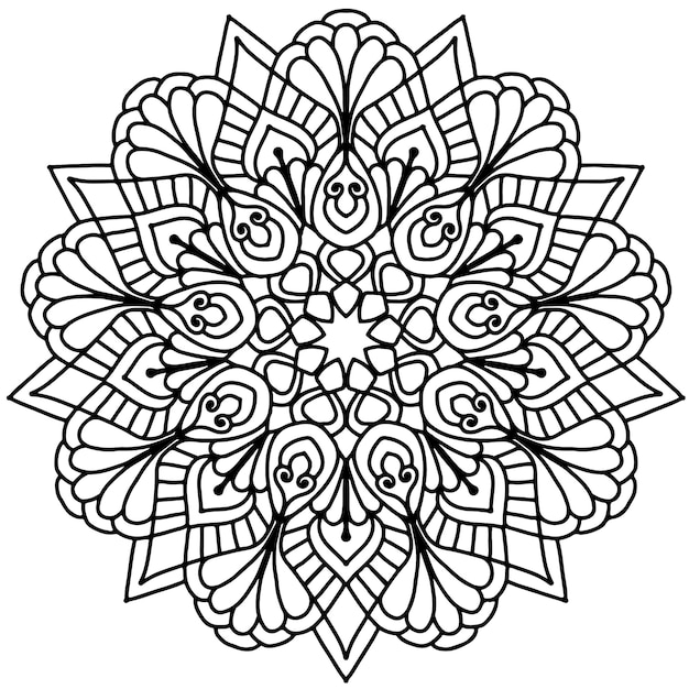 Mandala à colorier Mandala floral à colorier pour adultes