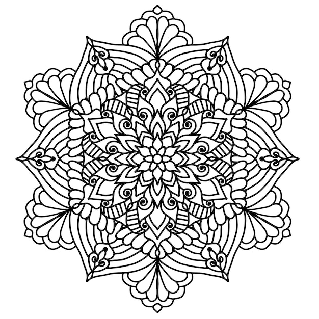 Mandala à colorier Mandala floral à colorier pour adultes