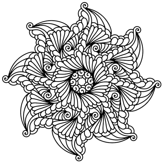 Mandala à colorier Mandala floral à colorier pour adultes