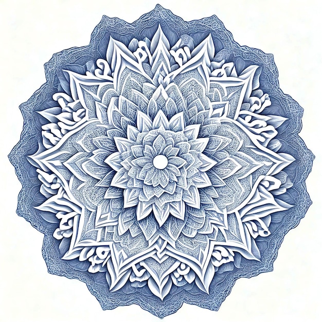 Mandala décoratif de vecteur sur fond blanc