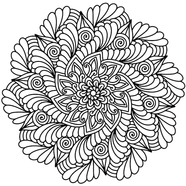 Mandala floral à colorier Mandala à colorier pour adultes
