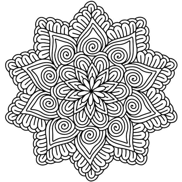 Mandala floral à colorier Mandala à colorier pour adultes