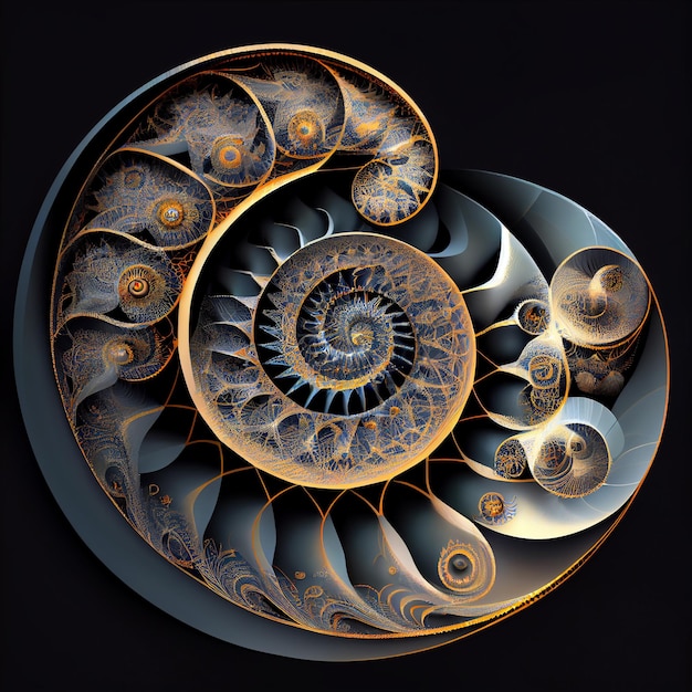 Mandala fractal de Fibonacci