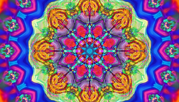 Photo mandala mandala ethnique avec un ornement tribal coloré