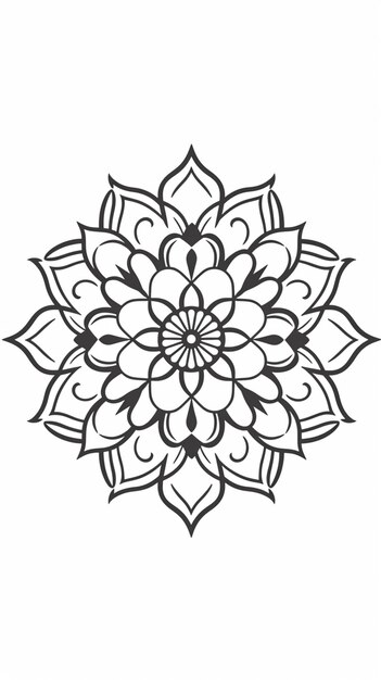 Photo un mandala avec un motif de fleurs dessus.