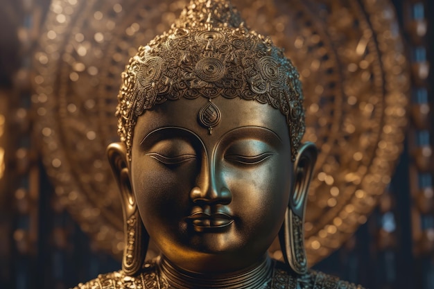 Mandala d'ornement bouddhiste Générer Ai