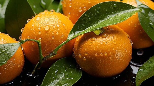 Mandarines d'agrumes fraîches avec des gouttes d'eau