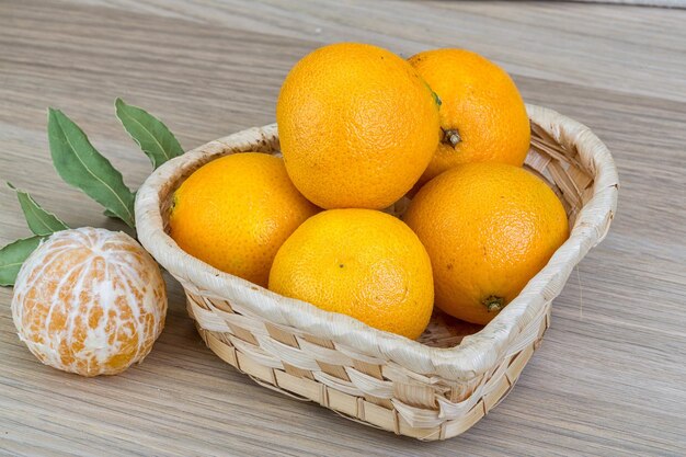 Mandarines dans le bol