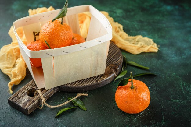 Photo mandarines dans un panier