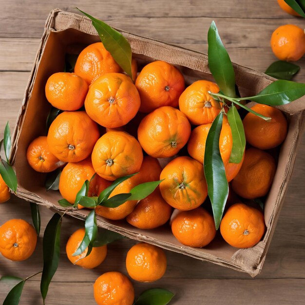 Mandarines fraîchement cueillies