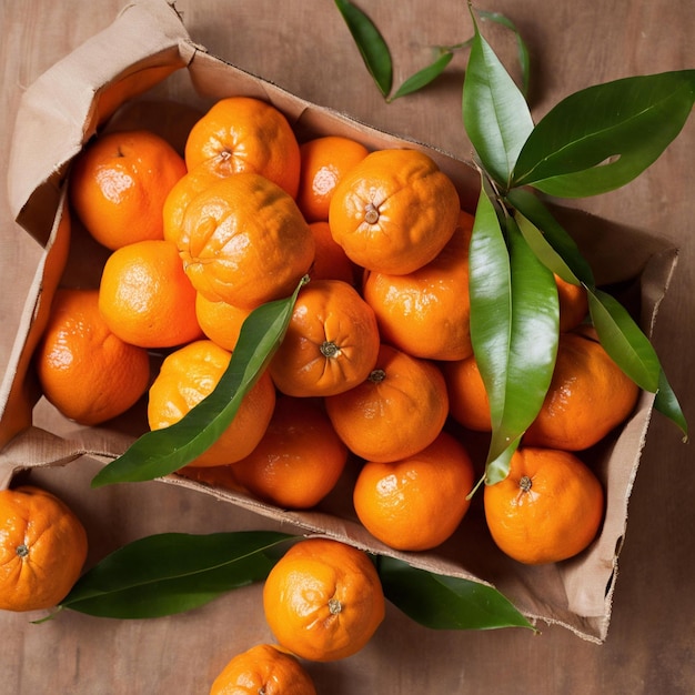 Mandarines fraîchement cueillies