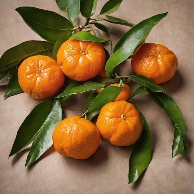 Mandarines fraîchement cueillies