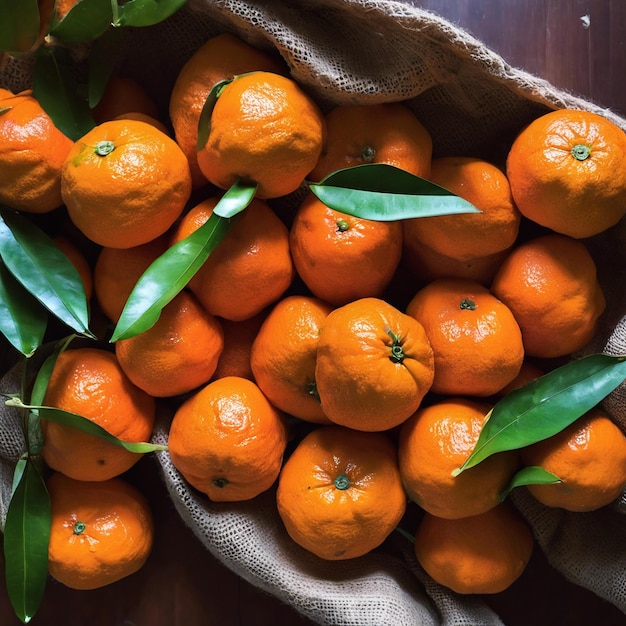 Mandarines fraîchement cueillies