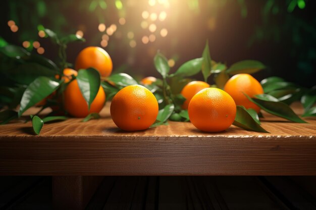 Mandarines fraîches sur table Generate Ai