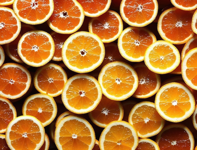 mandarines et oranges sur fond plat
