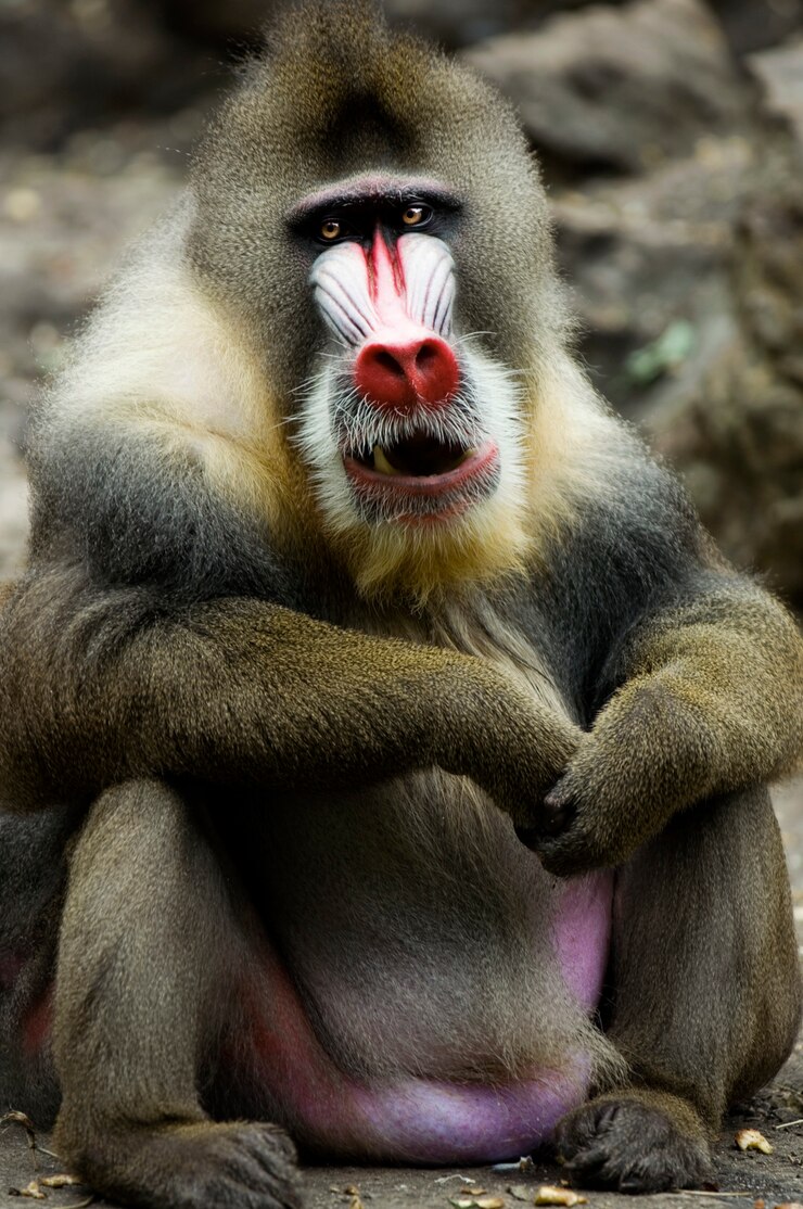 Photo mandrillus sphinx au zoo
