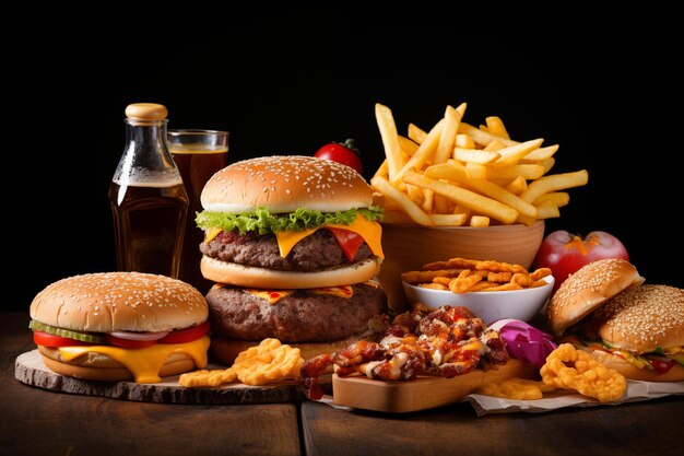 Photo manger de la malbouffe est mortel pour la santé.