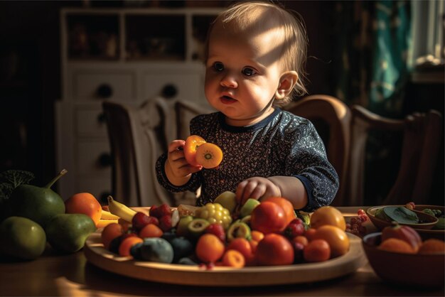 Photo manger sainement les enfants apprécient la nourriture