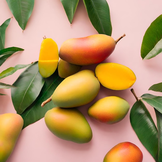 Photo mango sur une branche générative ai