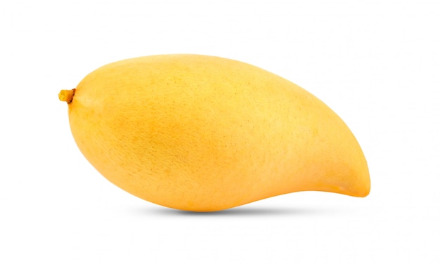 Mangue jaune sur fond blanc